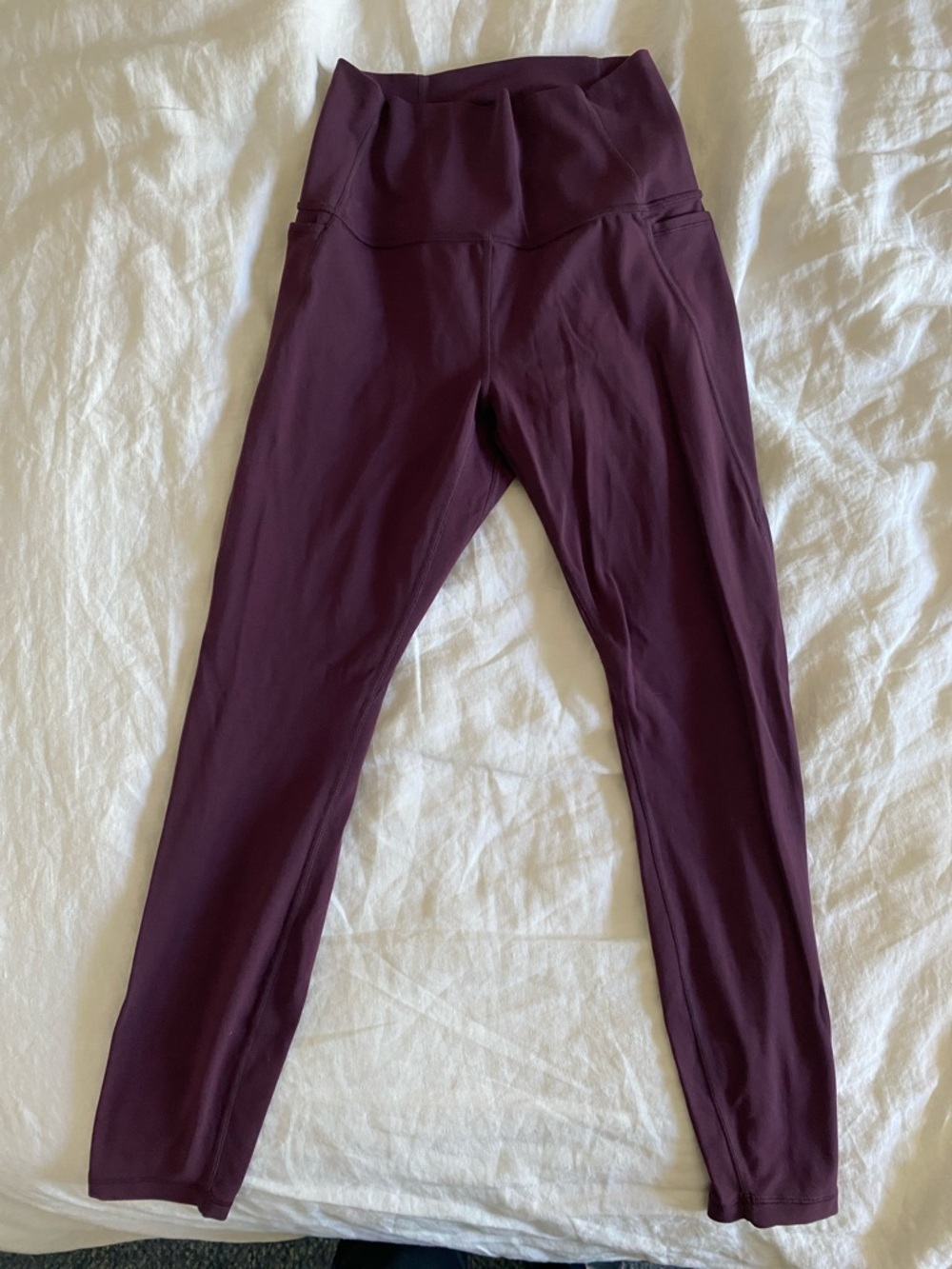 CRZ YOGA High-Waist Pocket Leggings in Deep Purple 25” Inseam Size Small